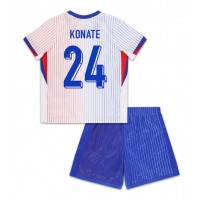 Maglia Calcio Francia Ibrahima Konate #24 Seconda Divisa Bambino Europei 2024 Manica Corta (+ pantaloncini)